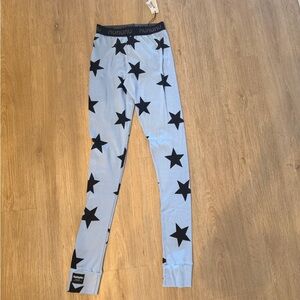 NEW WITH TAGS- nununu Light Blue Leggings with Black Star